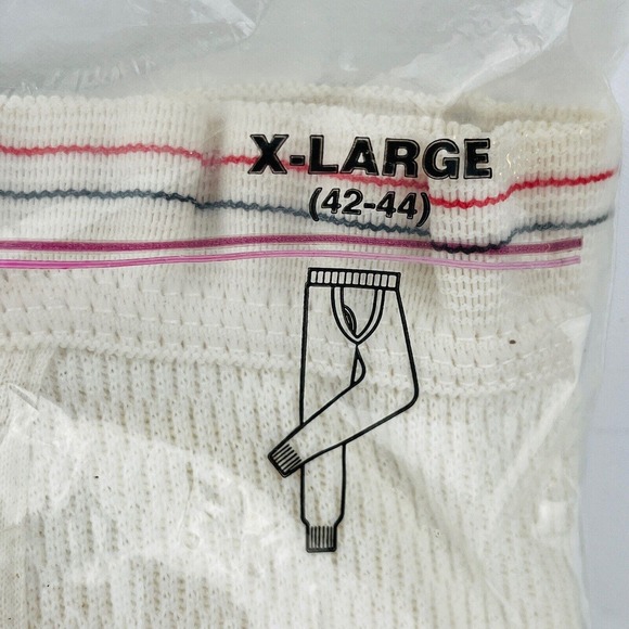 Vintage Mens XL Indera Coldmaster Plus Thermal Pants Raschel Knit 42-44 Waist - Picture 2 of 4